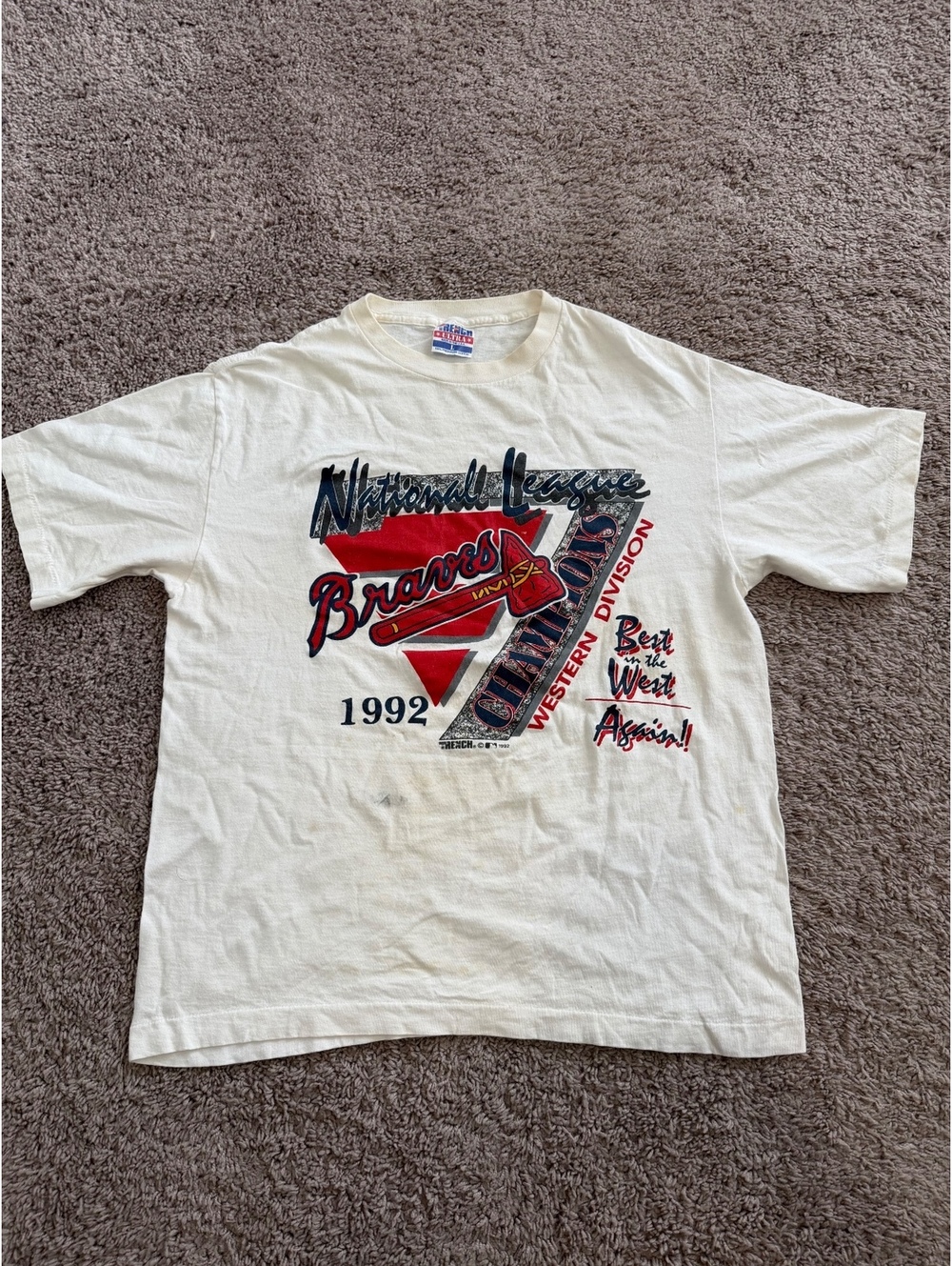 Vintage 1992 Atlanta Braves NL Champions T-Shirt